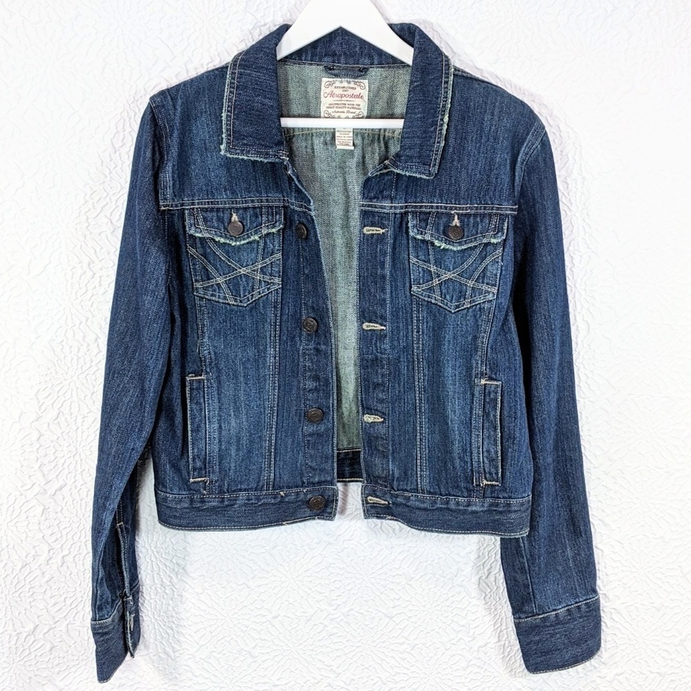 Aeropostale 100% Cotton Denim Blue Jean Jacket